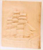 bateau sculptée sur un tableau