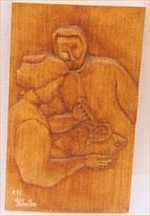 reproduction d'une boite de chocolats gravé sur un tableau